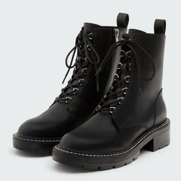 pull and bear combat boots